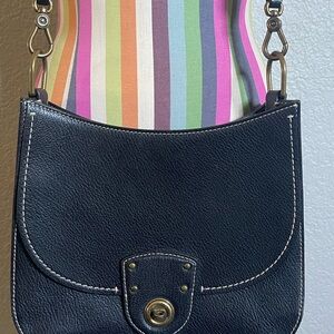 Ralph Lauren Black Leather Women's Crossbody Bag